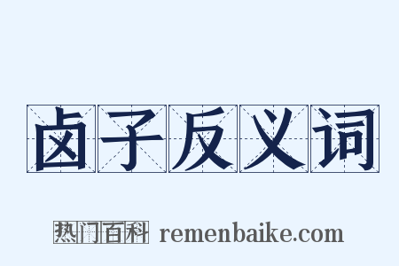 卤子反义词是什么意思的图片